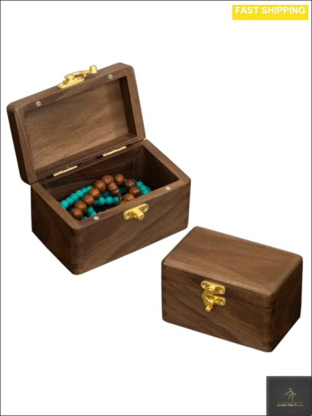 Solid Wood Jewelry Box Black Walnut Wood Organizer